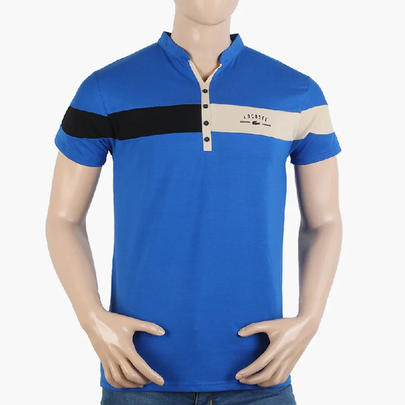 Men's polo shirts breathable black-Men's Half Sleeves Polo T-Shirt - Royal Blue