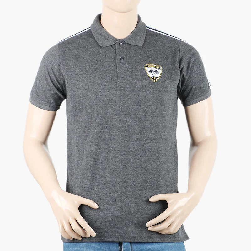 Men's polo shirts breathable black-Men's Polo Half Sleeves T-Shirt - Dark Grey