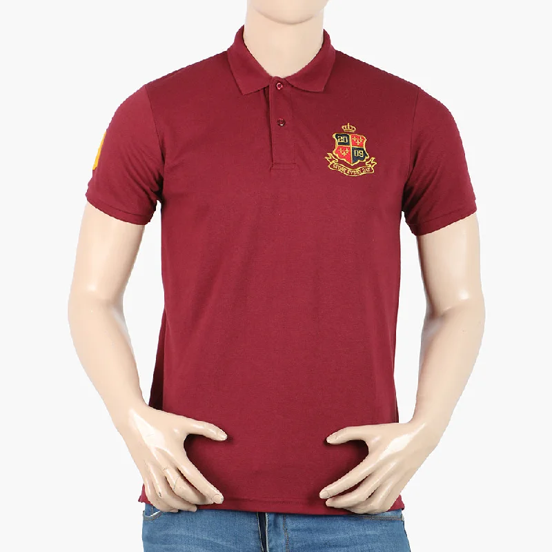 Men's polo shirts trendy gray-Men's Valuable Polo Half Sleeves T-Shirt - Maroon