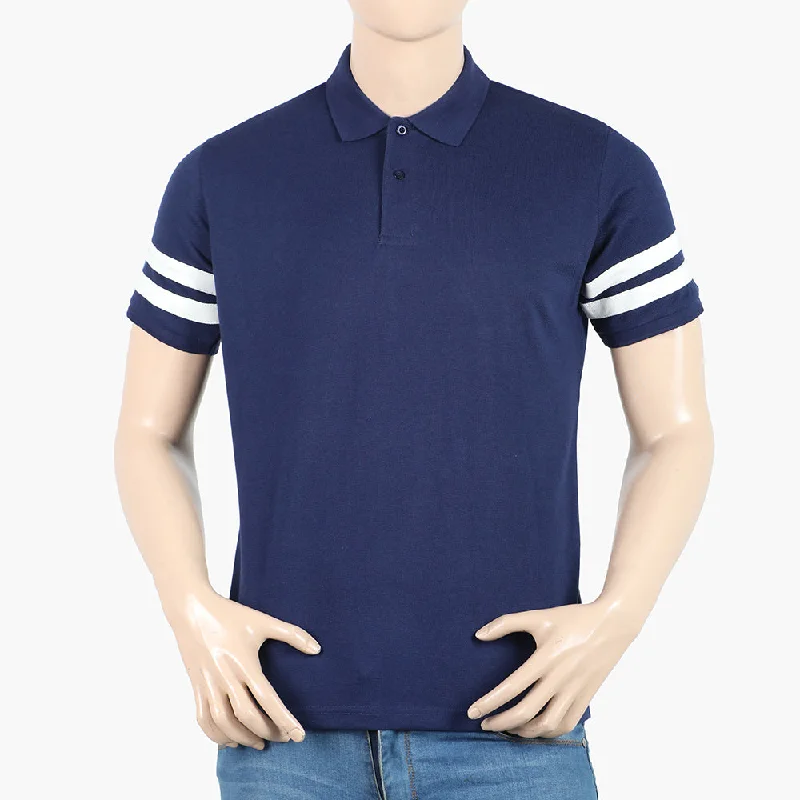 Men's polo shirts casual brown-Men's Valuable Polo Half Sleeves T-Shirt - Navy Blue