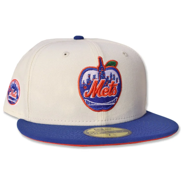 Men's hats cozy black-METS APPLE (Chrome White) | New Era fitted