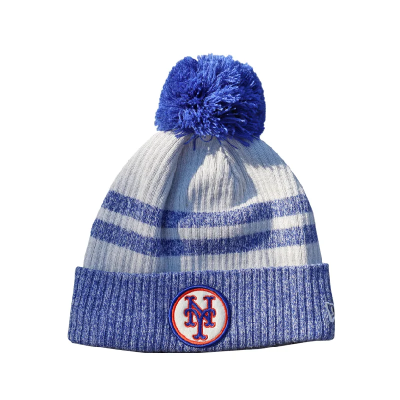 Men's hats cozy green-Mets Knit Patch | Youth New Era Beanie