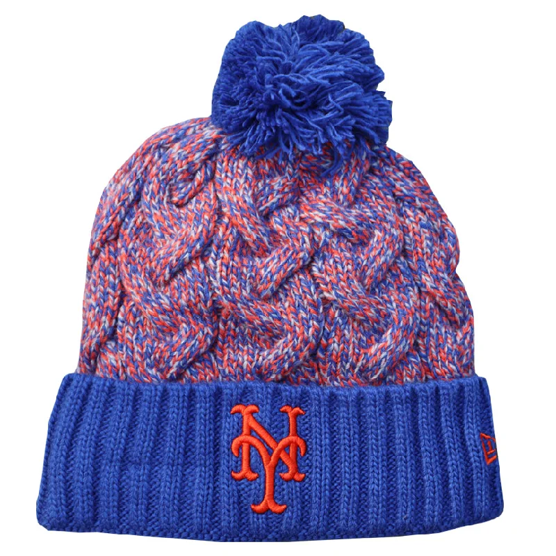 Men's hats stylish tan-Mets Team Marble | Womens New Era Beanie