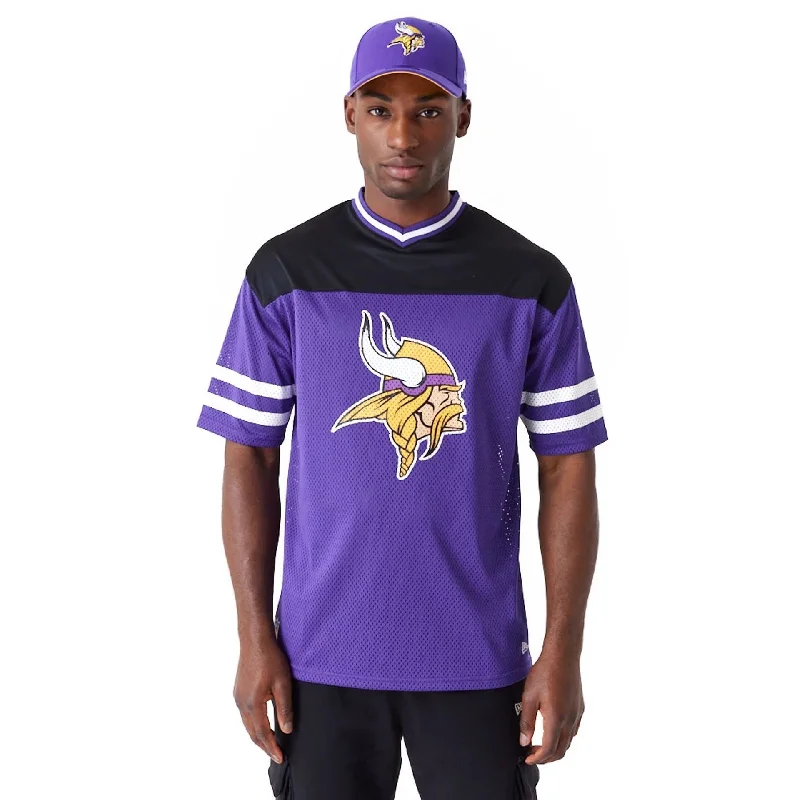 Men's T-shirts soft gray-Minnesota Vikings NFL Wordmark Graphic Purple T-Shirt