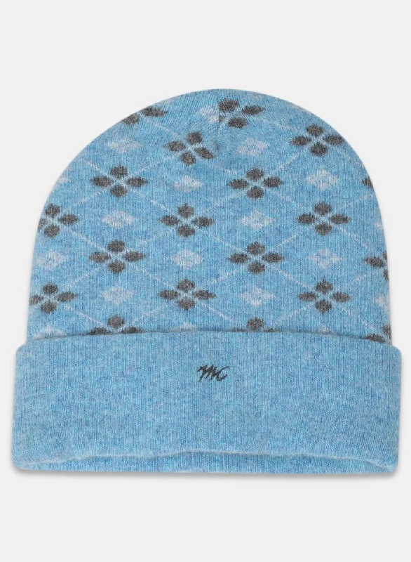 Men's hats trendy gray-Men Sky Blue Self Design Cap