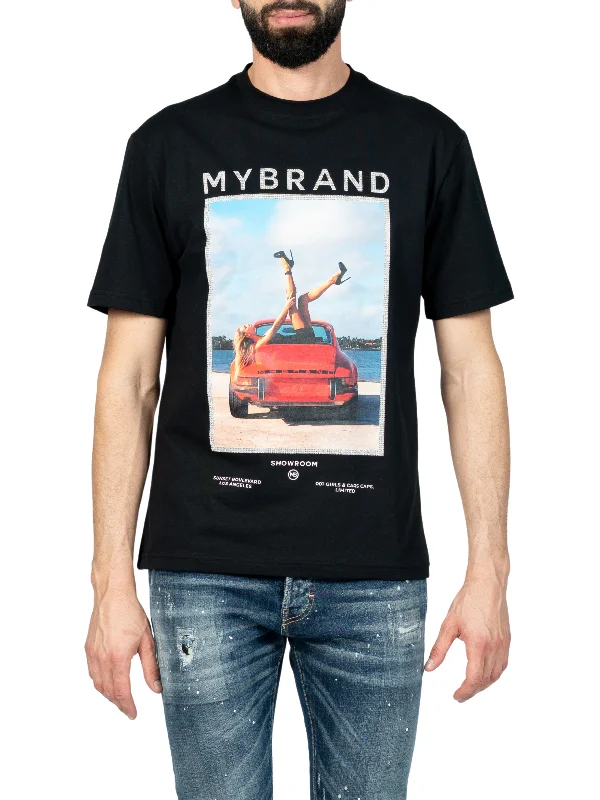 Men's T-shirts everyday black-MYBRAND showroom porsche | BLACK