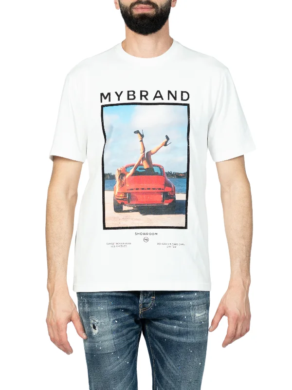 Men's T-shirts lightweight navy-MYBRAND showroom porsche | WHITE