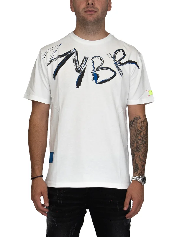 Men's T-shirts breathable white-MYBRAND Signature Scribble Tee | OFF-WHITE