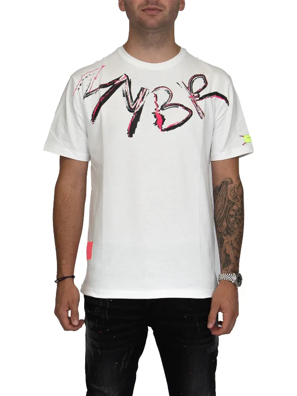 Men's T-shirts comfy navy-MYBRAND Signature Scribble Tee | OFF-WHITE