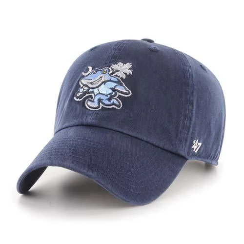 Men's hats lightweight navy-Myrtle Beach Pelicans 47 Brand Youth Navy Splash Adjustable Clean Up Cap