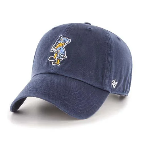 Men's hats durable brown-Myrtle Beach Pelicans 47 Brand Youth Navy Splash Adjustable Clean Up Cap