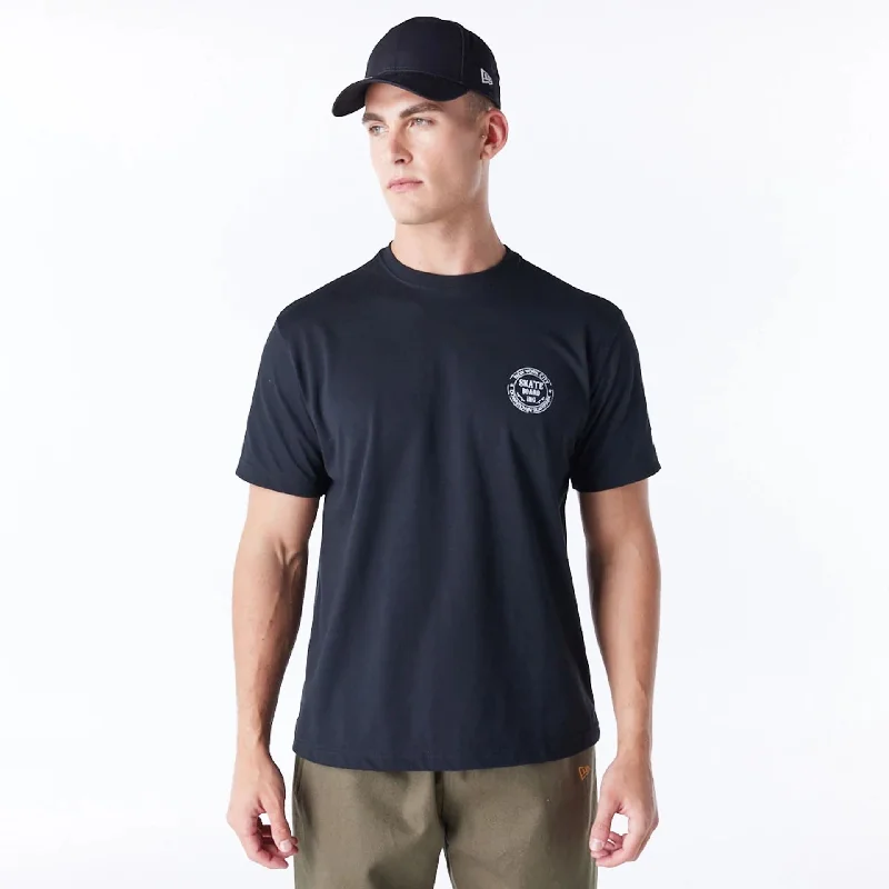 Men's T-shirts stylish navy-New Era Korea Skateboard Black T-Shirt