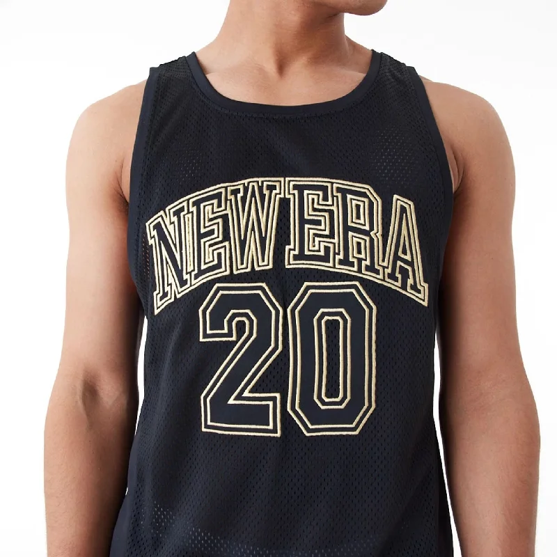 Men's T-shirts soft navy-New Era Mesh Black Tank Top