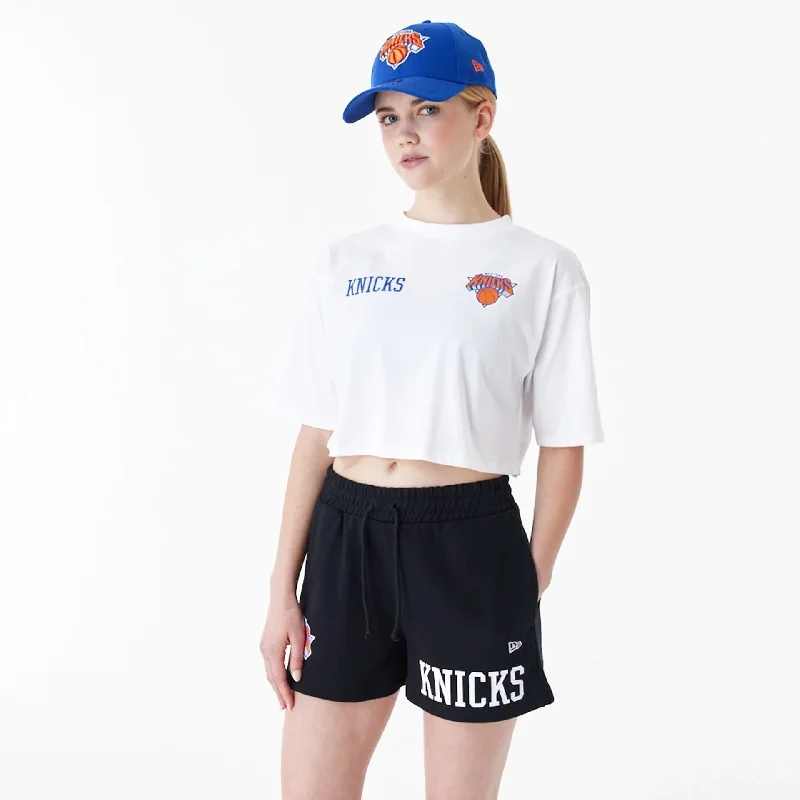 Men's T-shirts lightweight gray-New York Knicks Womens NBA Team Logo White Crop T-Shirt