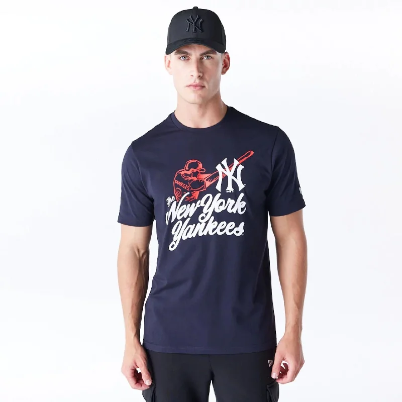 Men's T-shirts slim white-New York Yankees MLB Baseball Graphic Navy T-Shirt