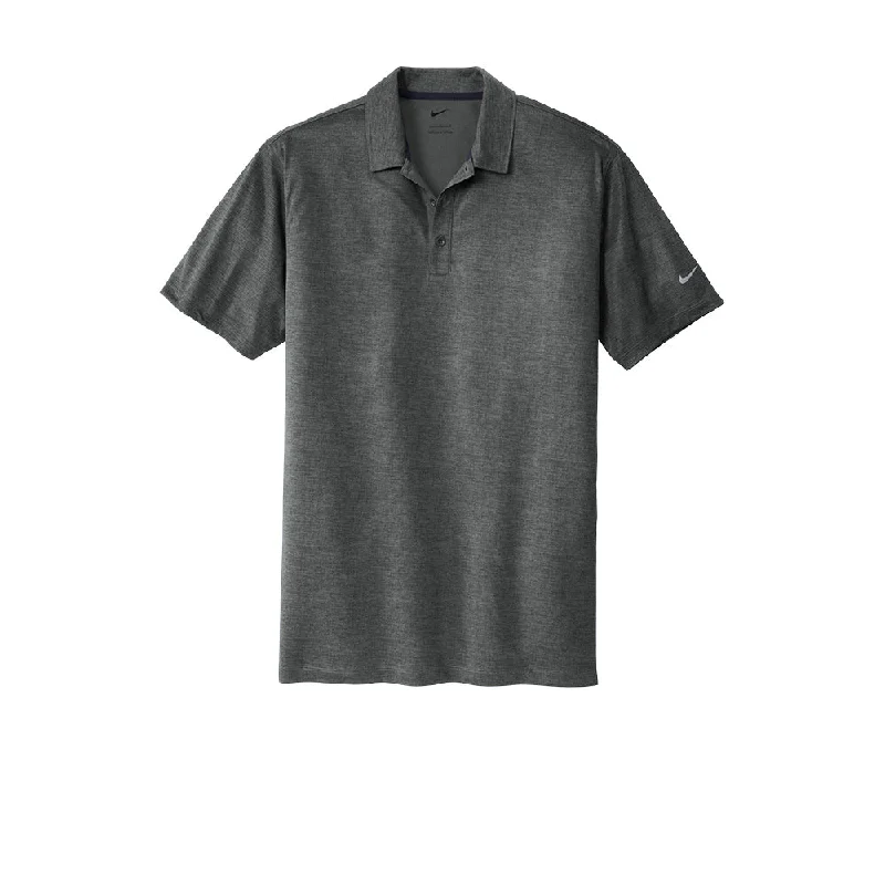 Men's polo shirts lightweight black-Nike Dri-FIT Crosshatch Polo