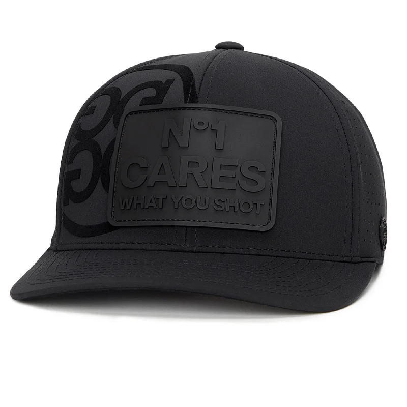 Men's hats everyday black-No 1 Cares Featherweight Tech Snapback Cap Onyx - AW24