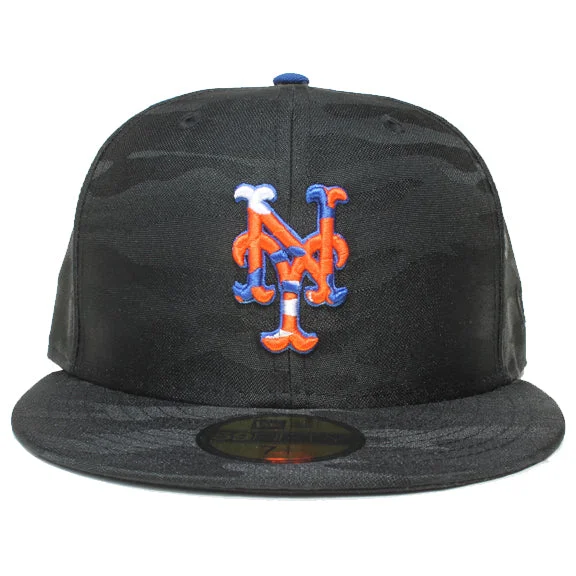 Men's hats cozy tan-NY Mets Camo (Blackout) - New Era fitted