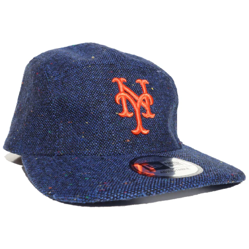 Men's hats cozy gray-NY Mets Tweed | New Era 5 Panel Camper (Blue)