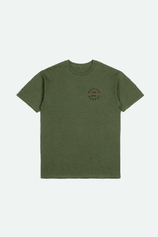 Men's T-shirts durable tan-Oath V S/S Standard T-Shirt - Ivy Green/Washed Black/Rust