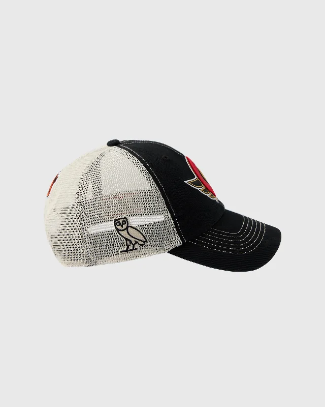 Men's hats everyday green-OVO x NHL Ottawa Senators Icing Clean Up '47 Brand Trucker Hat