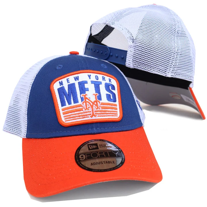 Men's hats everyday gray-Mets Patch Trucker | New Era Adjustable