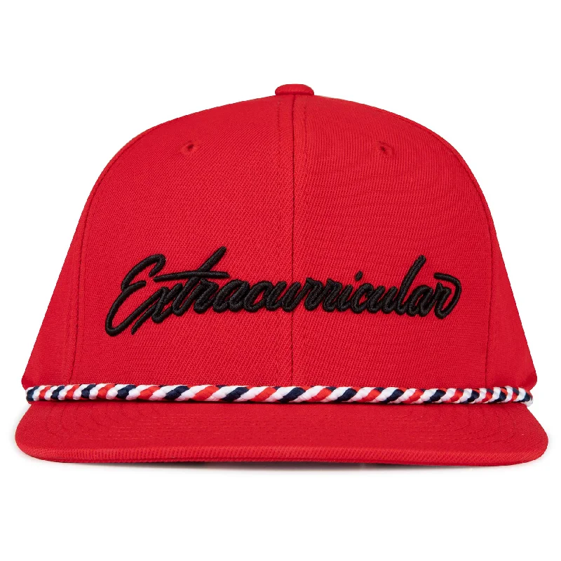 Men's hats casual navy-Penman Fire Engine Red - AW23