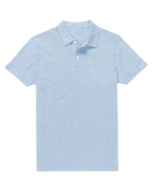 Men's polo shirts everyday white-Light Blue Dotted Polo T-Shirt