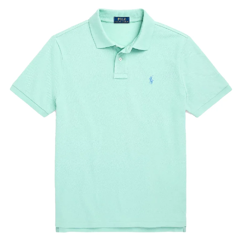 Men's polo shirts durable green-Polo Ralph Lauren Custom Slim Fit Classic Polo Celadon