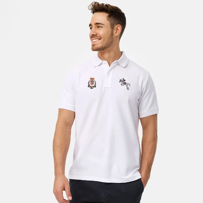 Men's polo shirts lightweight green-Polo Republica Men's Horse Rider & Polo Crest Embroidered Short Sleeve Polo Shirt