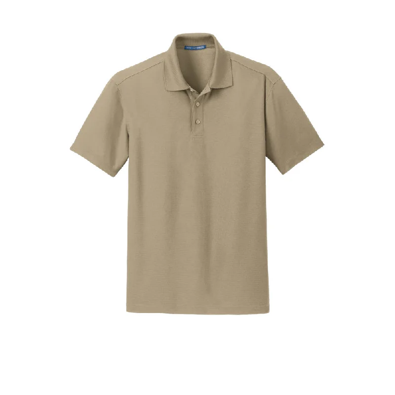 Men's polo shirts durable brown-#Port Authority Dry Zone Grid Polo