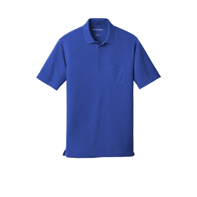 Men's polo shirts classic navy-#Port Authority Dry Zone UV Micro-Mesh Pocket Polo