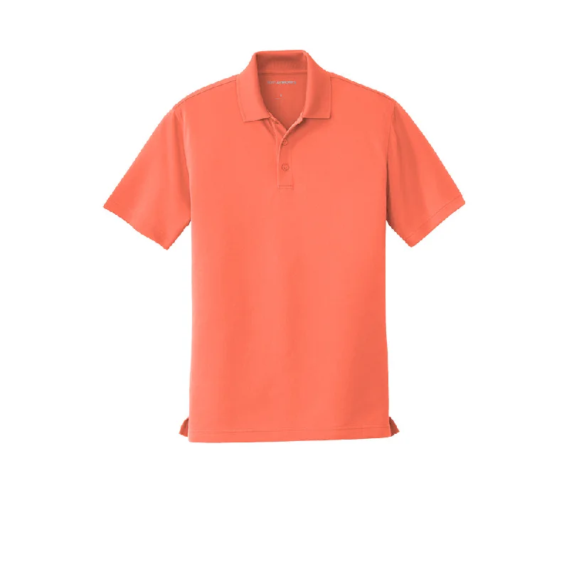 Men's polo shirts durable tan-#Port Authority Dry Zone UV Micro-Mesh Polo