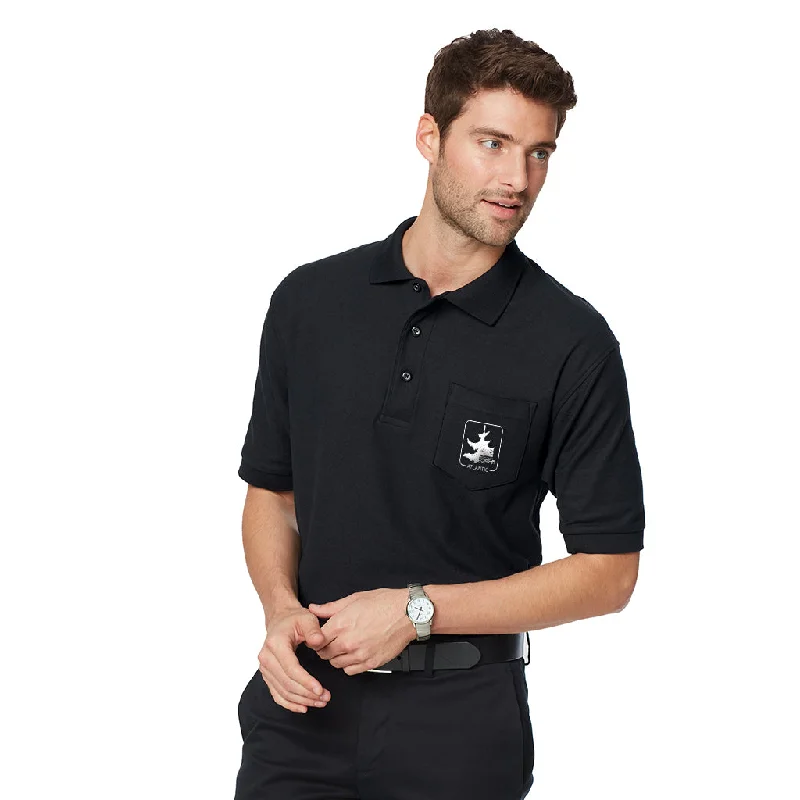 Men's polo shirts trendy tan-Port Authority Silk Touch Pique Knit Sport Shirt with Pocket