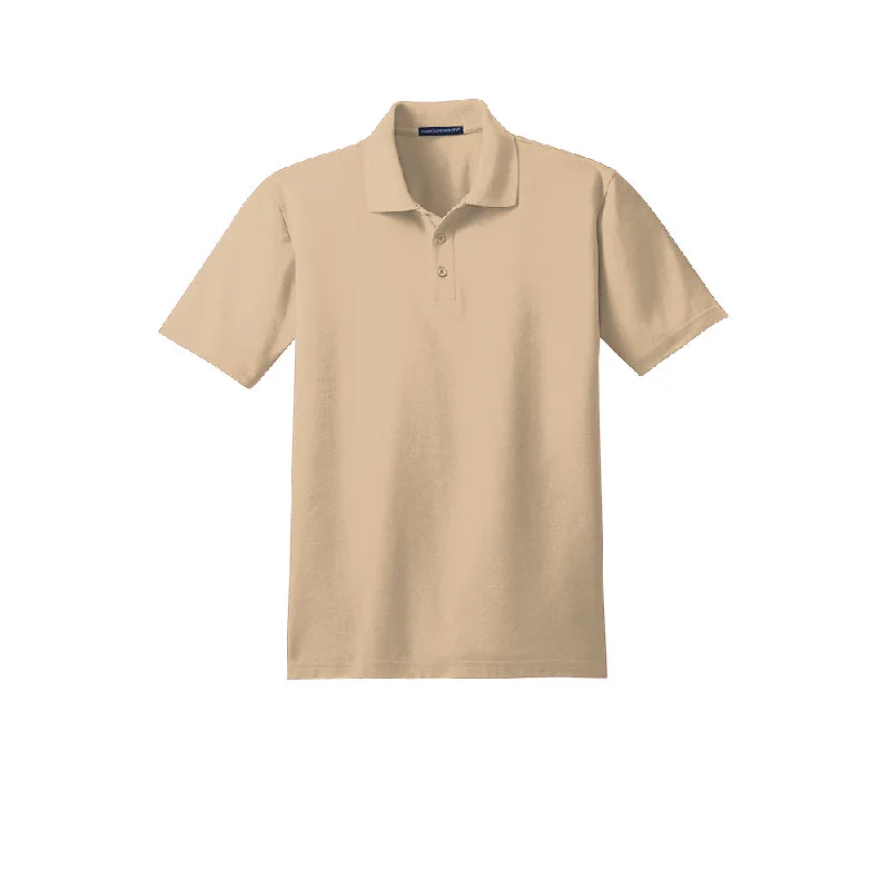 Men's polo shirts classic tan-#Port Authority Stain-Release Polo