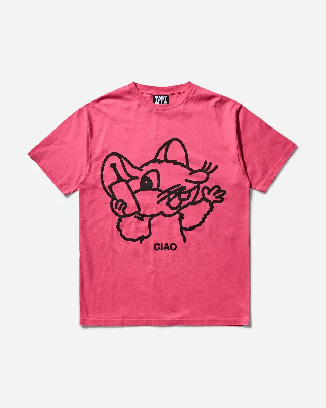 Men's T-shirts lightweight navy-Men's Ciao Ciao T-Shirt Cherry Pink