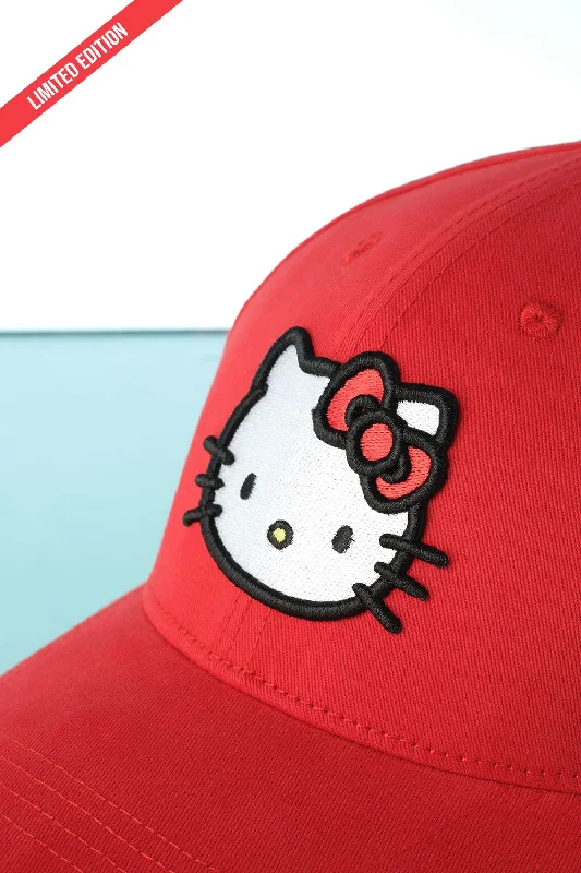 Men's hats classic brown-Red Hello Kitty Cap