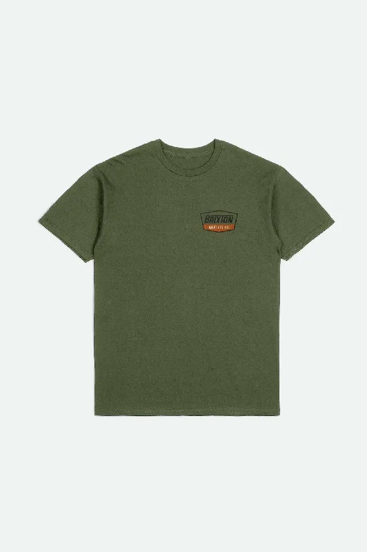 Men's T-shirts everyday tan-Regal S/S Standard T-Shirt - Ivy Green/Washed Black/Rust