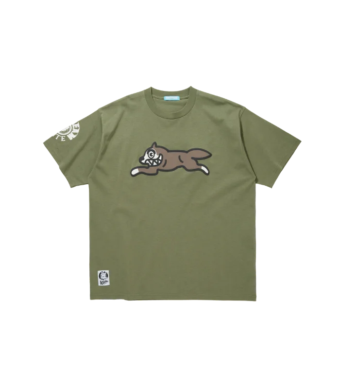 Men's T-shirts everyday navy-RUNNING DOG T-SHIRT - PISTACHIO