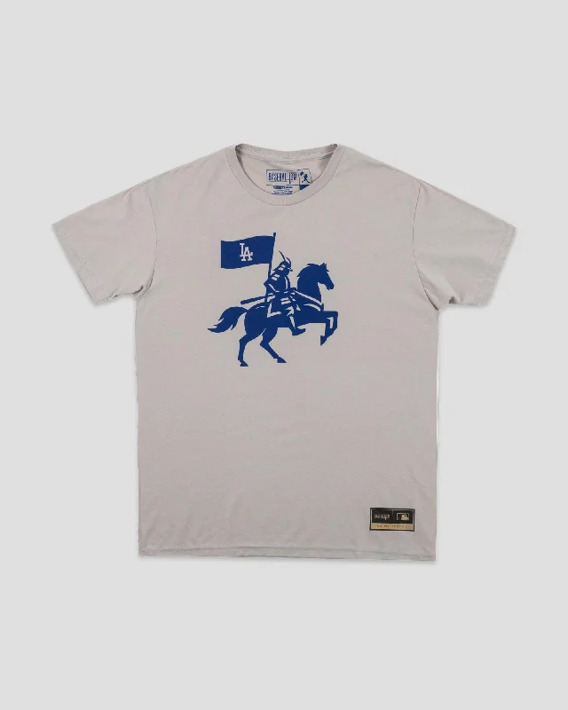 Men's T-shirts durable tan-Samurai LA Grey - Los Angeles Dodgers