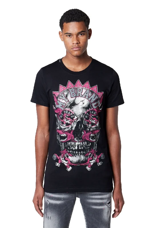 Men's T-shirts soft cotton-SHARK SKULL | BLACK