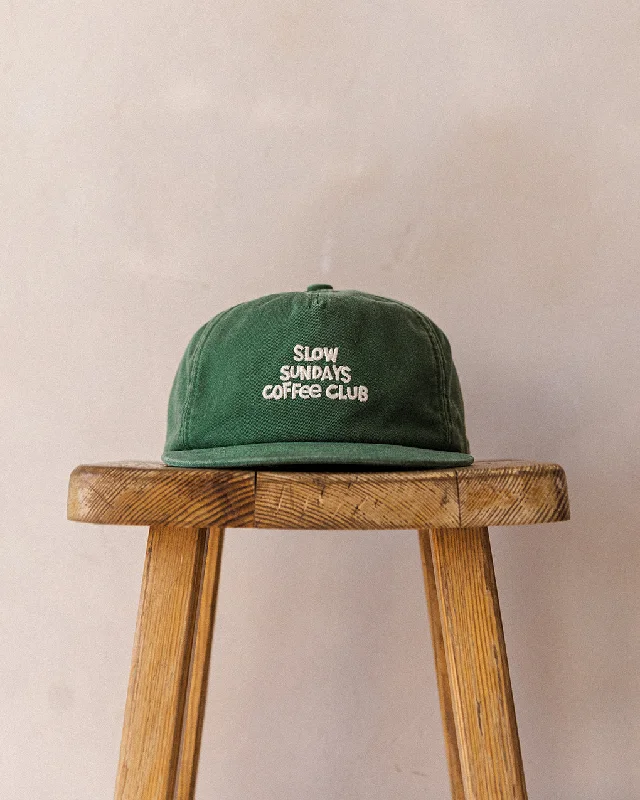 Men's hats warm green-Slow Sundays 5 Panel - Green