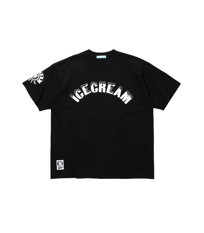 Men's T-shirts slim white-SNOW T-SHIRT - BLACK