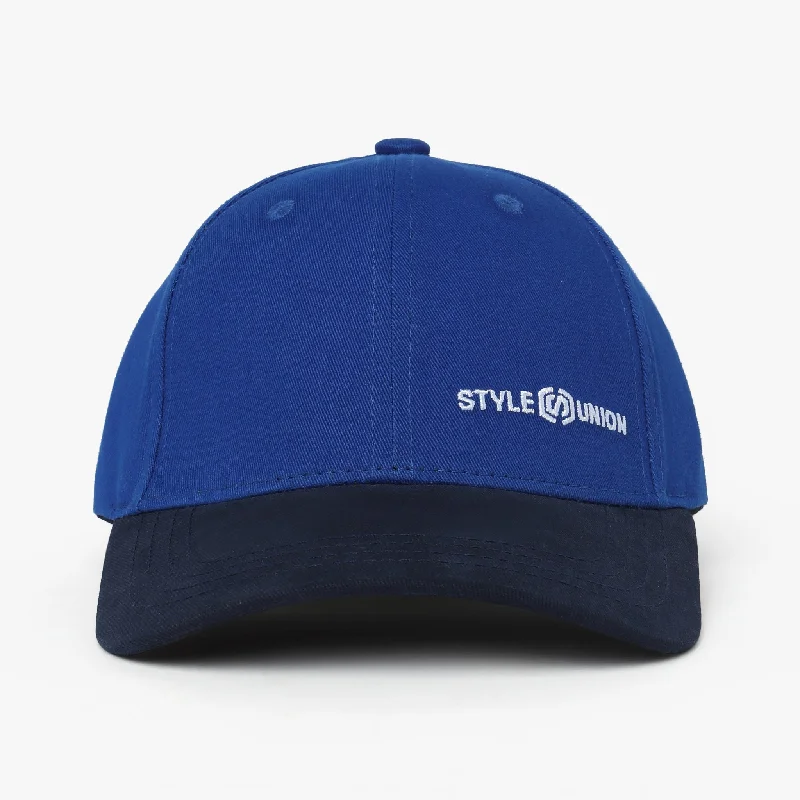 Men's hats casual white-Solid Royal Blue & Navy Cap