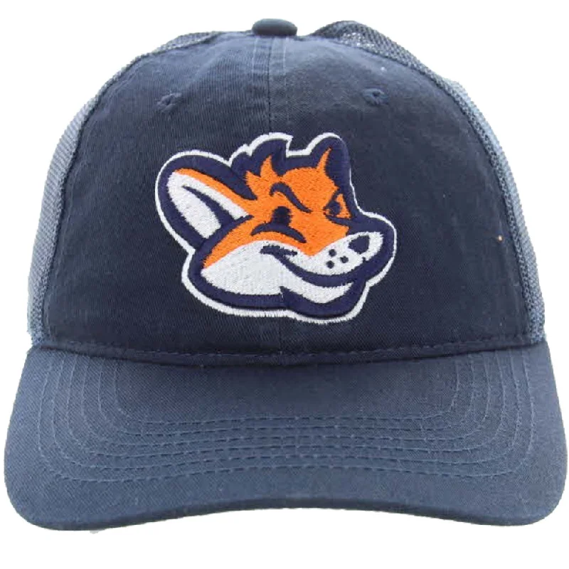 Men's hats stylish green-Somerset Patriots Adult Garment Washed Mesh Back Adjustable Zorros de Somerset Mascot Cap