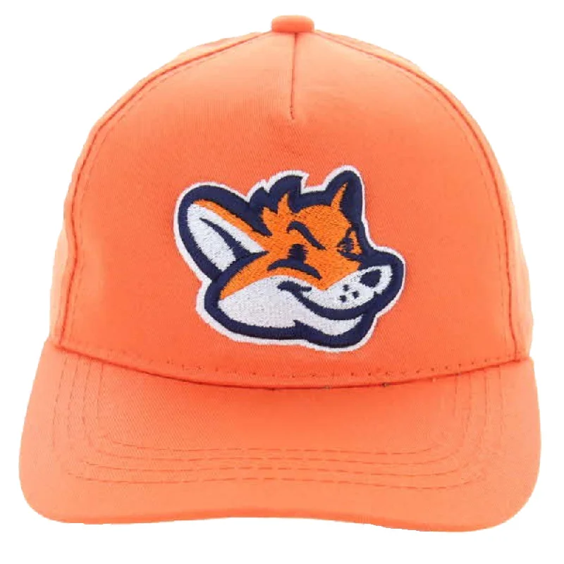 Men's hats durable tan-Somerset Patriots Adult Solid Cotton Twill Zorros de Somerset Mascot Snap Back Cap