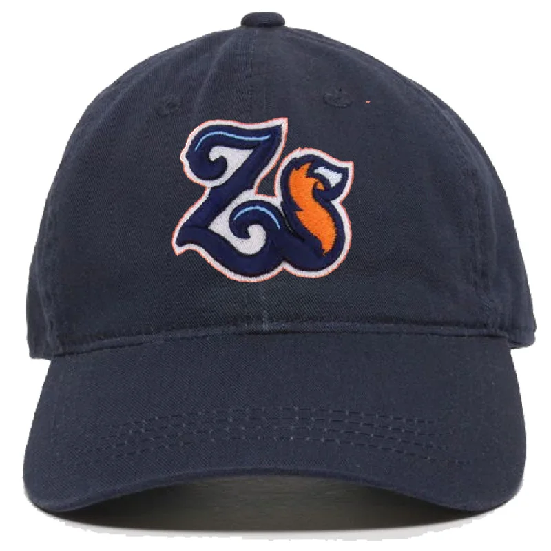 Men's hats cozy white-Somerset Patriots Adult Washed Cotton Twill Zorros de Somerset Z Tail Slide Buckle Tuck Strap Cap