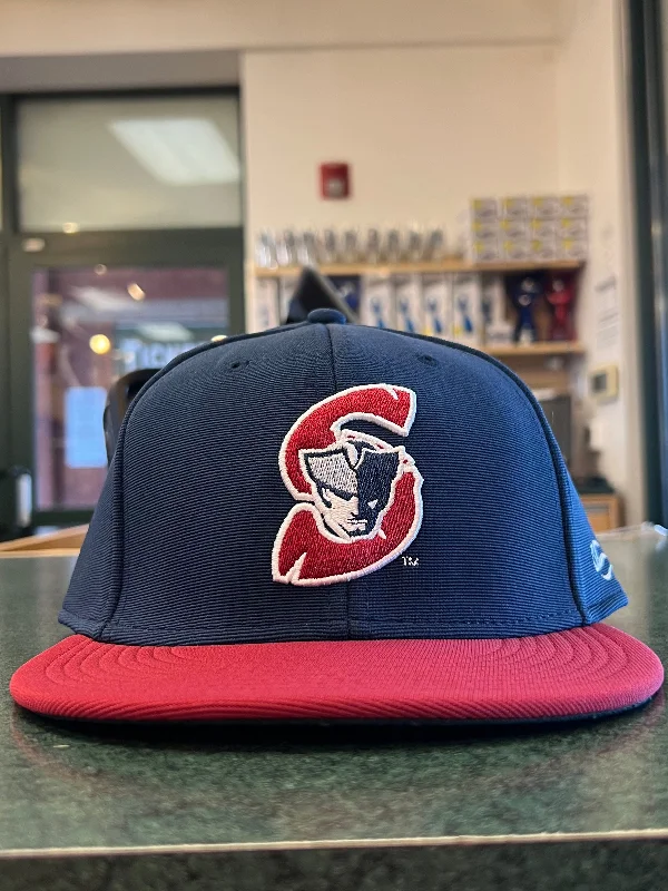 Men's hats everyday brown-Somerset Patriots Navy Road Flex Fit Cap