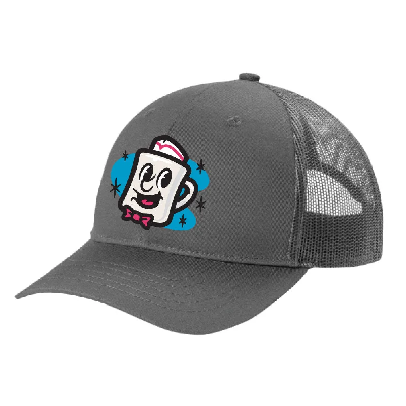 Men's hats trendy gray-Somerset Patriots Youth Grey Steel Jersey Diners Coffee Mug Snap Back Trucker Cap