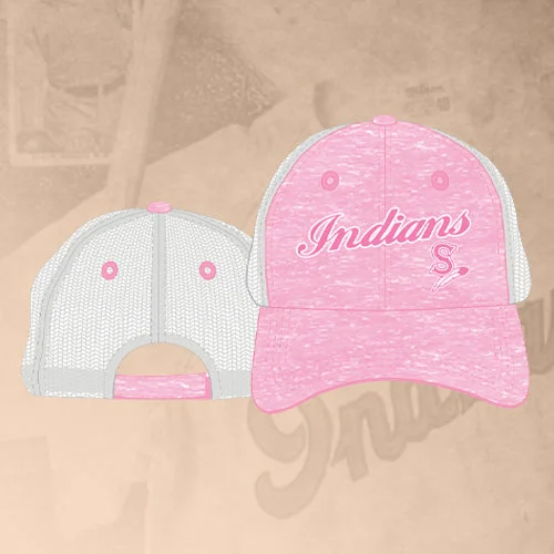 Men's hats durable tan-Spokane Indians Youth Lexi Light Pink Adj Cap